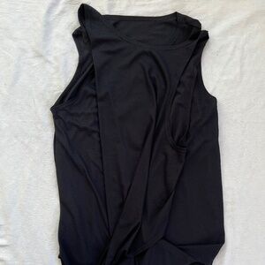 Ushatava Black Tank Top — Unique Cut — Georgian Designers — Unisex
